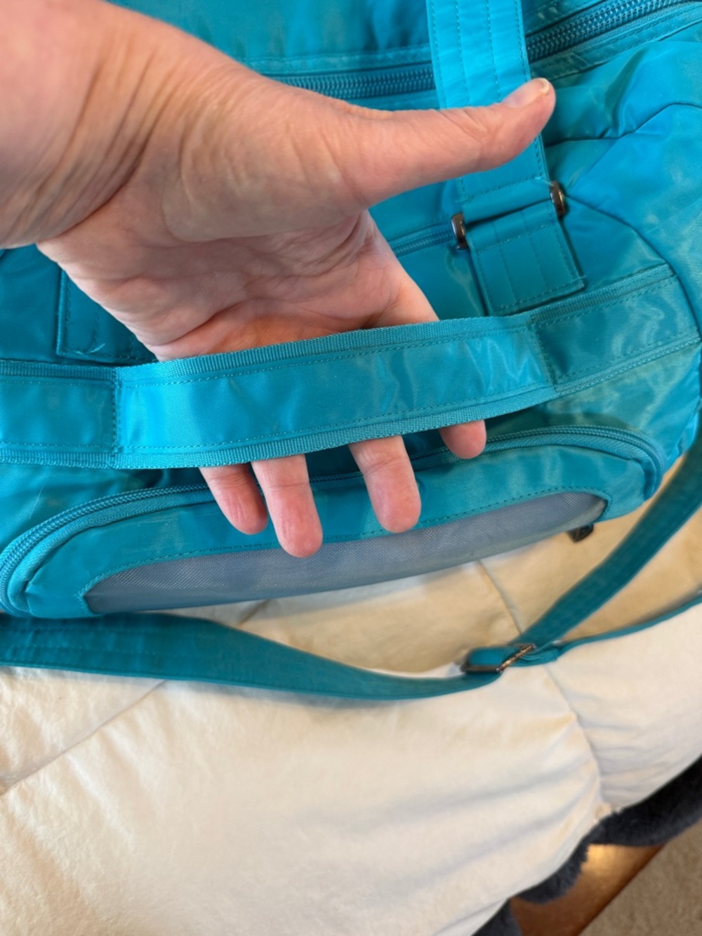 Lug Teal Workout Travel Duffel Bag - Picture 5 of 11